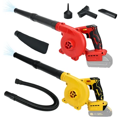 Brushless Leaf Blower for Dewalt/Milwaukee 18V 20V Battery 6-Speed 180MPH 2-in-1 Electric Blower and Vacuum Cleaner (No Battery)