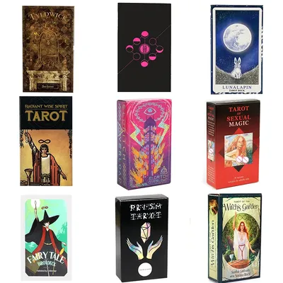 Neon Moon Tarot Deck - Pocket Size with Tuck Box Tarot Cards for Fate Divination Board Game Tarot