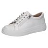 Plateausneaker CAPRICE, Damen, Gr. 40,5, weiß, Nappaleder, sportlich, Schuhe, Freitzeitschuh, Halbschuh, Schnürschuh mit gepolstertem Schaftrand