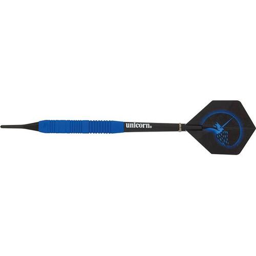 UNICORN Unicorn Core Plus Rubberised Blue Brass Soft Darts, Größe ONE SIZE in FARBIG GOLD,SCHWARZ