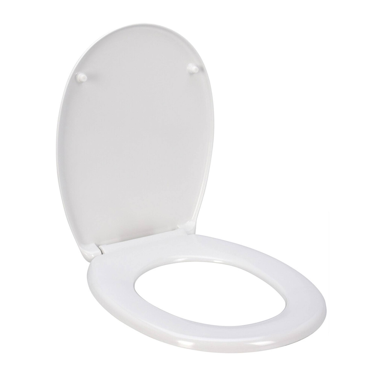 WellHome - Duroplast Badewannensitz 38x5,5x47cm mit Deckel und ABS Chromscharnieren mit SOFTCLOSE System Image