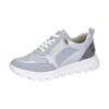 Plateausneaker WALDLÄUFER "H-AJALA", Damen, Gr. 4,5 (37,5), blau (hellblau), Nubukleder, Textil, kontrastfarbene Details, sportlich, Schuhe, Halbschuh, Schnürschuh, Freizeitschuh mit Kontrastbesätzen, Weite H