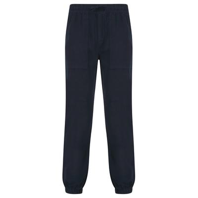 Trousers Fira Cotton Linen Comfort Fit Elasticated Waist Trousers in Sky Captain Navy / S - Tokyo Laundry