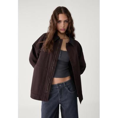 Stradivarius Contrast multi-pocket jacket Brown M