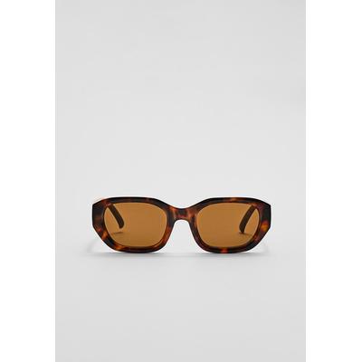 Stradivarius Geometric resin sunglasses Brown OS