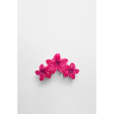 Stradivarius Triple flower hair clip Fuchsia OS