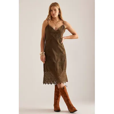 Celandine Lace Cutwork Slip Dress