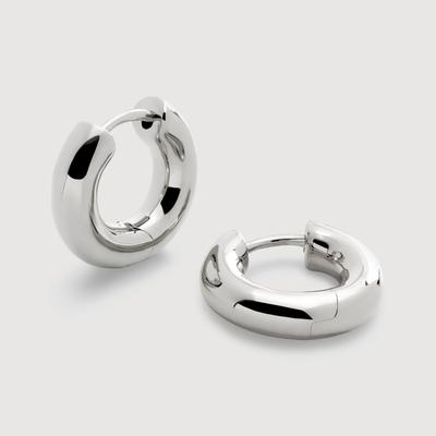Sterling Silver Click Huggie Earrings