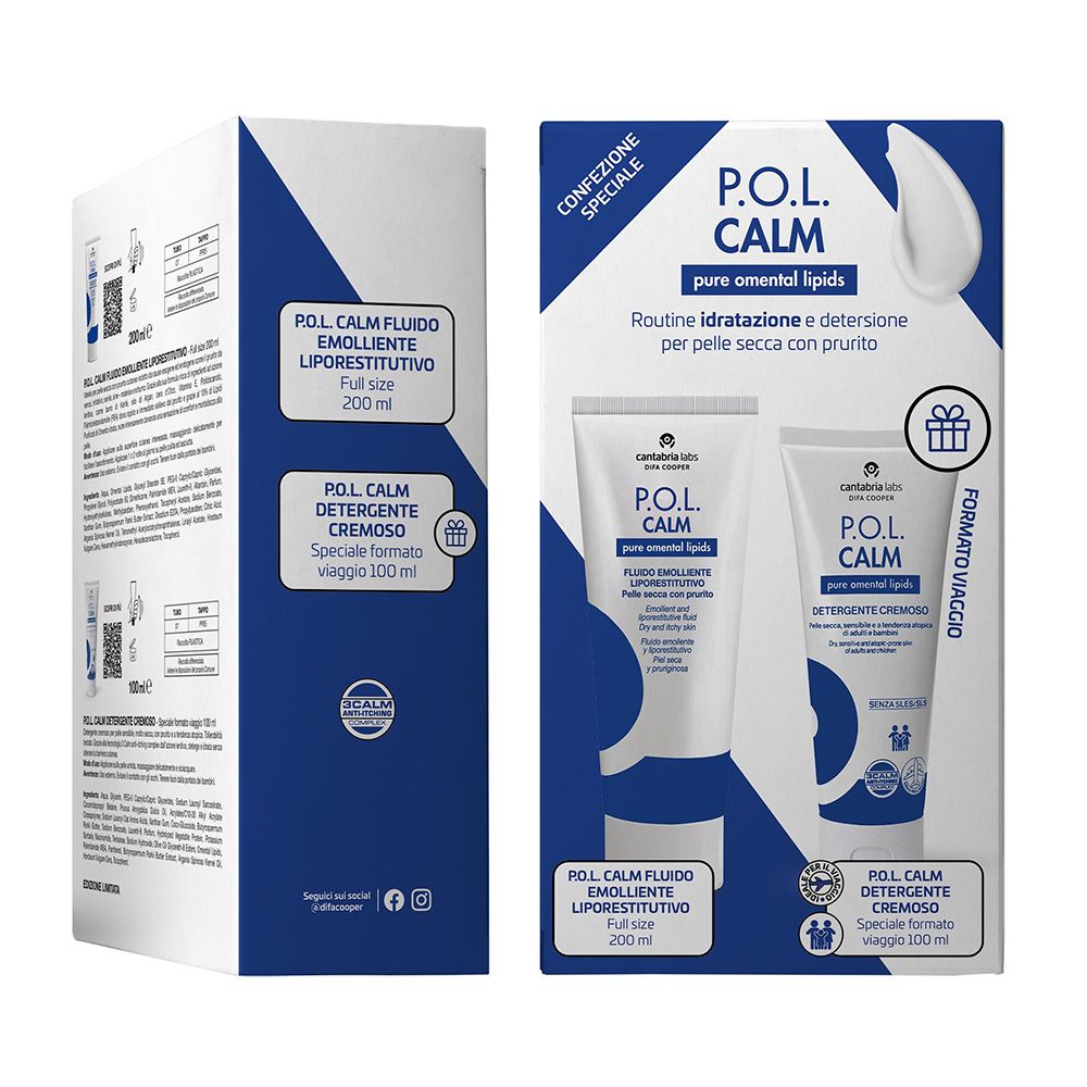 P.O.L. Calm Fluido Emolliente Liporestitutivo + Detergente Cremoso 1 p