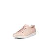 Schnürschuh ECCO "Ecco Soft 2.0", Damen, Gr. 39, rosa (rosé), Leder, sportlich, Schuhe, Freizeitschuh, Halbschuh, Schnürschuh mit dezenter Logo Prägung