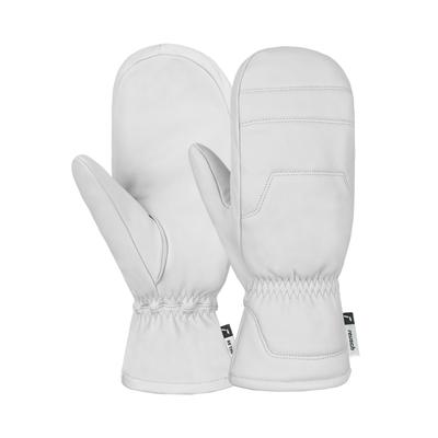 Fäustlinge REUSCH "Sense Mitten", Damen, Gr. 9, weiß, 50% Polyester, sportlich, Handschuhe, mit winddichter und atmungsa