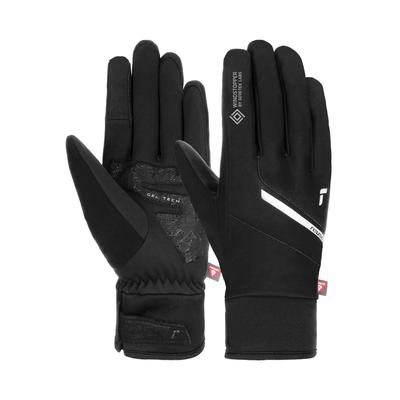 Skihandschuhe REUSCH "Versa WINDSTOPPER TOUCH-TEC", Damen, Gr. 7,5, silber (schwarz, silberfarben), 95% Polyester, 3% Polyamid, 2% Elasthan, mehrfarbig, sportlich, Handschuhe, warm, winddicht und extra atmungsaktiv Image