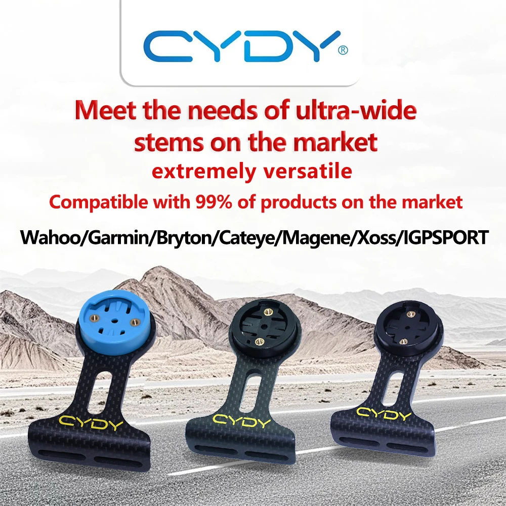 CYDY Carbon 3K Rennrad Fahrrad Computer Halter Garmin Bryton Wahoo Magene Xoss IGP Rand Lenker faser halterung radfahren unterstützung Image