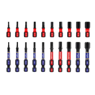 Geinxurn 1/2 Zoll Multi Hex Head Impact Tough Magnetic Bits Set, S2 Steel Hex Screwdriver Bit Set