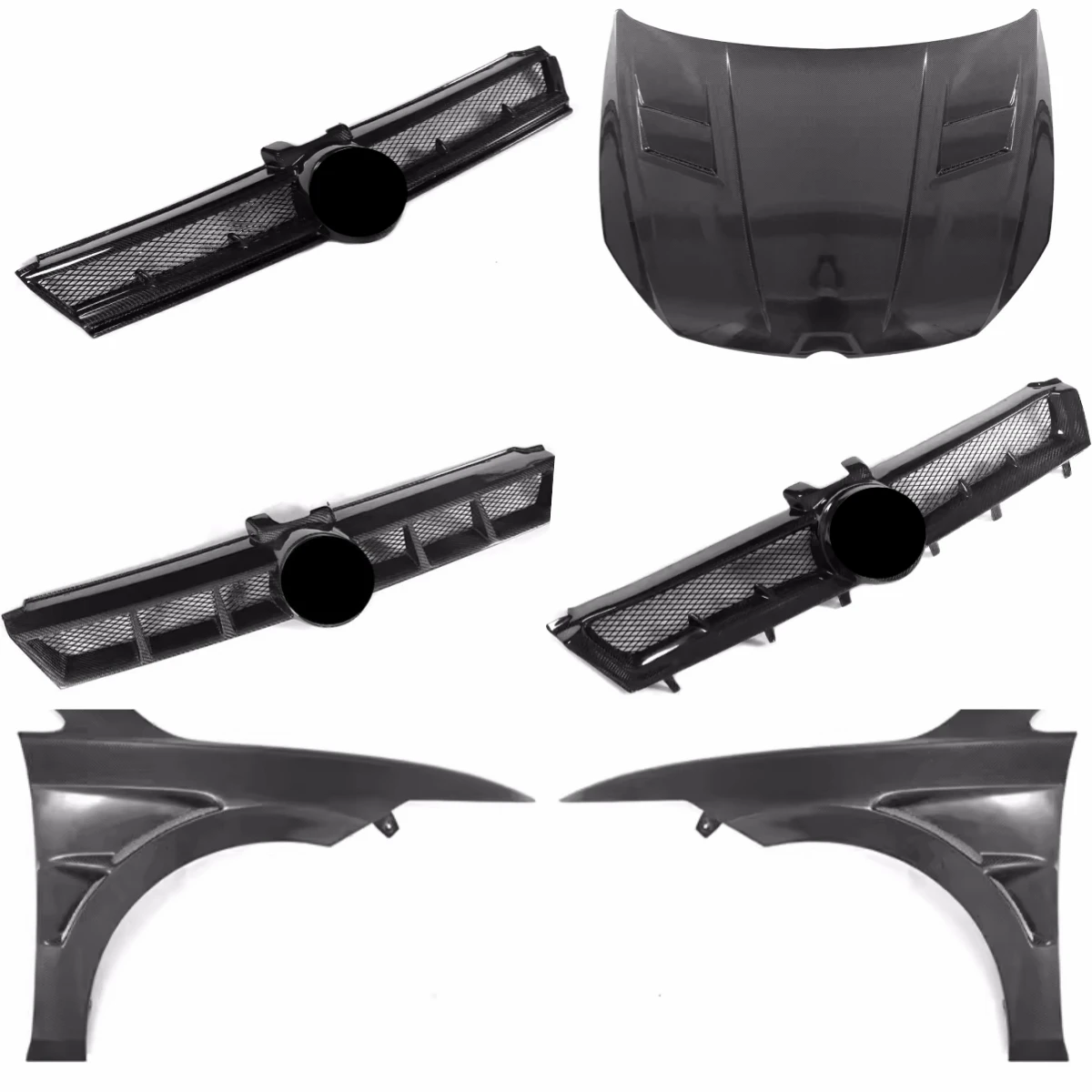 Kohle faser Motorhaube Grill Kotflügel für Volkswagen VW Golf 7 7,5 14-20 modifiziertes Bodykit Autozubehör Image