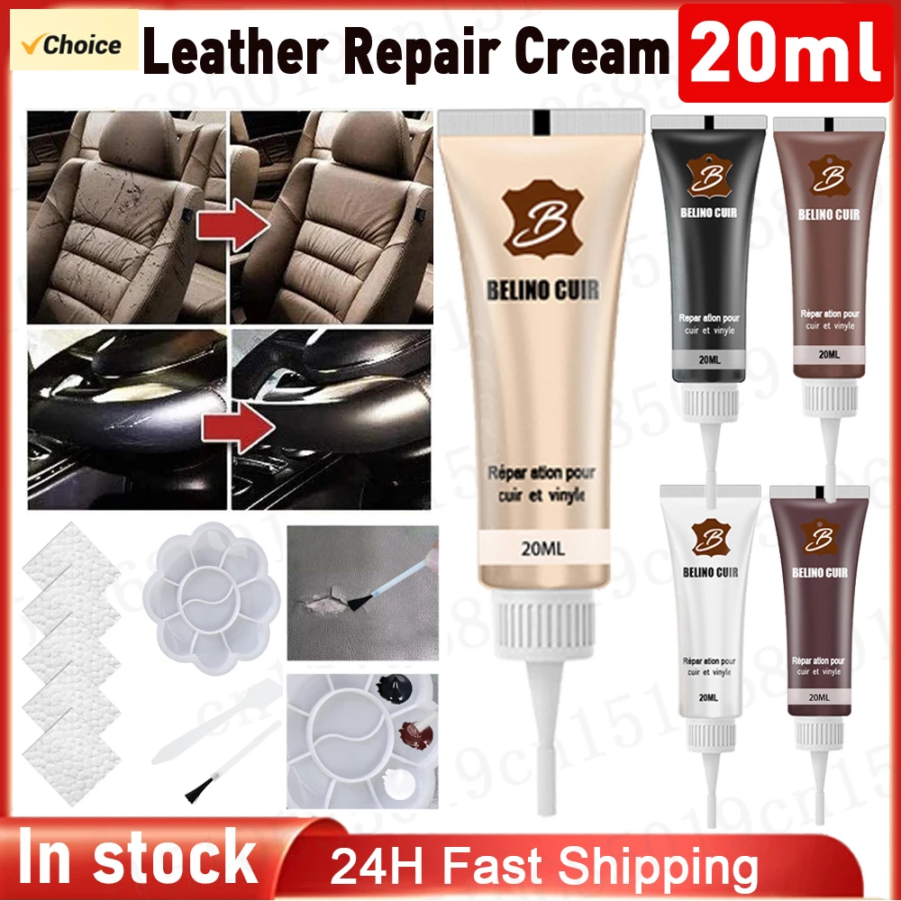 20ml Auto Auto Leder füller Reparatur Creme Reparatur flüssigkeit für Autos itze Sofa Kratzer Restaurierung Risse Reparatur werkzeug Reiniger Image