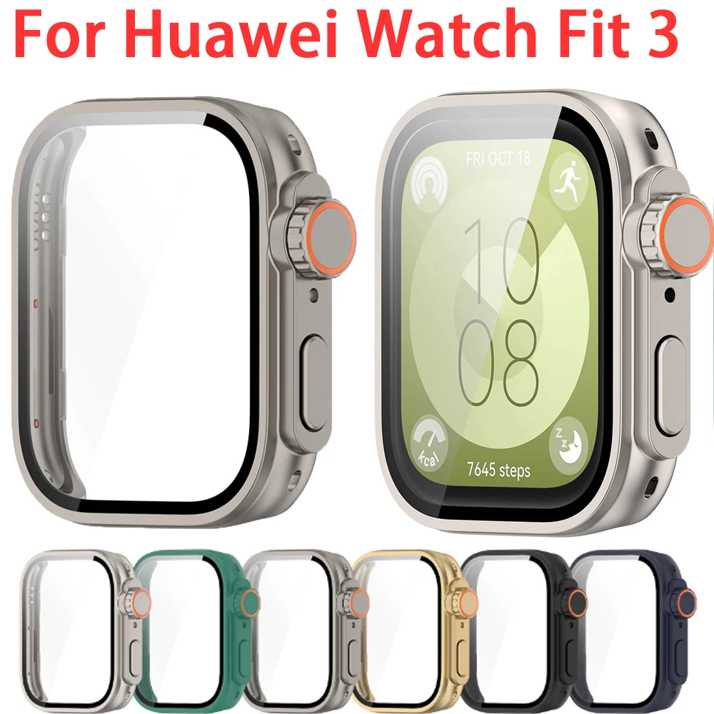 Gehärtetes Glas Fall Für Huawei Uhr Fit 3 Screen Protector Abdeckung Zubehör Für Huawei Uhr Fit 3 Austauschbare Schutzhülle Image