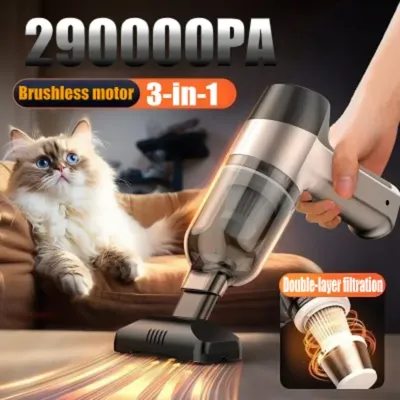 Auto Staubsauger 4 in 1 Drahtlose Staubsauger Duster Handheld Vakuumpumpe Für Zuhause Tragbare Image