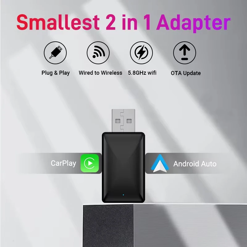 Android Auto Wireless Adapter Neueste Mini Körper Smart AI Box Auto OEM Wired Android Auto Zu Wireless USB Dongle für Toyota Volvo Image