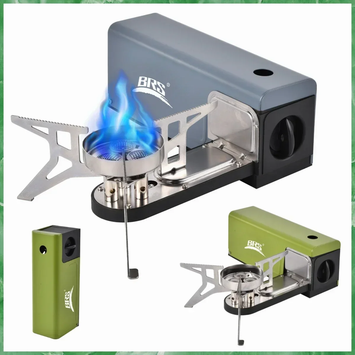 BRS-97 3800 W Klappkassettenherd Camping Tragbarer Gasherd Edelstahl Kassettenofen Gasbrenner Campingzubehör Image