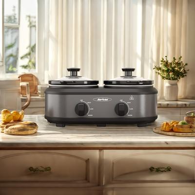 TEMU Multifunctional Appliance, Steel Cooker 2 Removable , And Lid, Suitable For Multiple