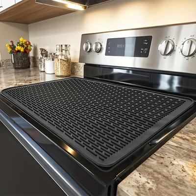 TEMU Oven Stove Mat - Silicone Electric Stove Cover Mat -28 X 20 Ceramic Stove Cover Protector, Heat-resistant Glass Stove Cover, Kitchen Dishwashing Mat, Barbecue Stove Mat