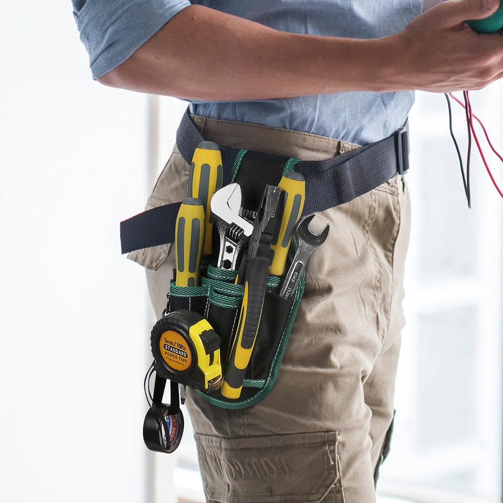 Werkzeuggürteltasche, Werkzeug-Organizer für Werkzeuge und Kleinteile, Werkzeugtasche für Elektriker – langlebige kleine Werkzeugtasche für die Grundpflege Image