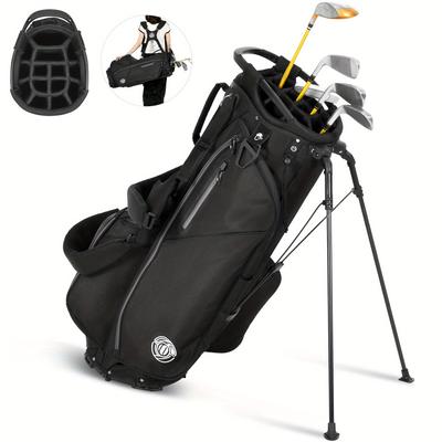 TEMU 1pc Shopsource 14-way Cloth Golf Stand Bag Stand, , Padded Ergonomic , Length Dividers, , Completely For Men And Women