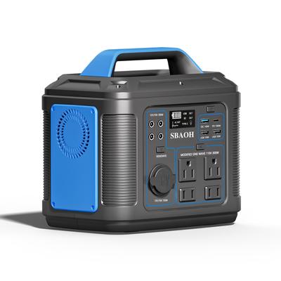 TEMU 300w Portable Power Station - 296 Wh/80,000mah Solar Generator With Led Lights For Camping, Travel, Hunting & , Portable Generator Solar Powered