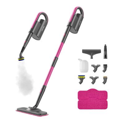 TEMU Schenley 7-in-1 Steam Mop Dual-rod Design With Detachable Handheld Steamer For Walls, Grouts, Hard Floors, Tiles, Includes Accessories And Washable Microfiber Pads