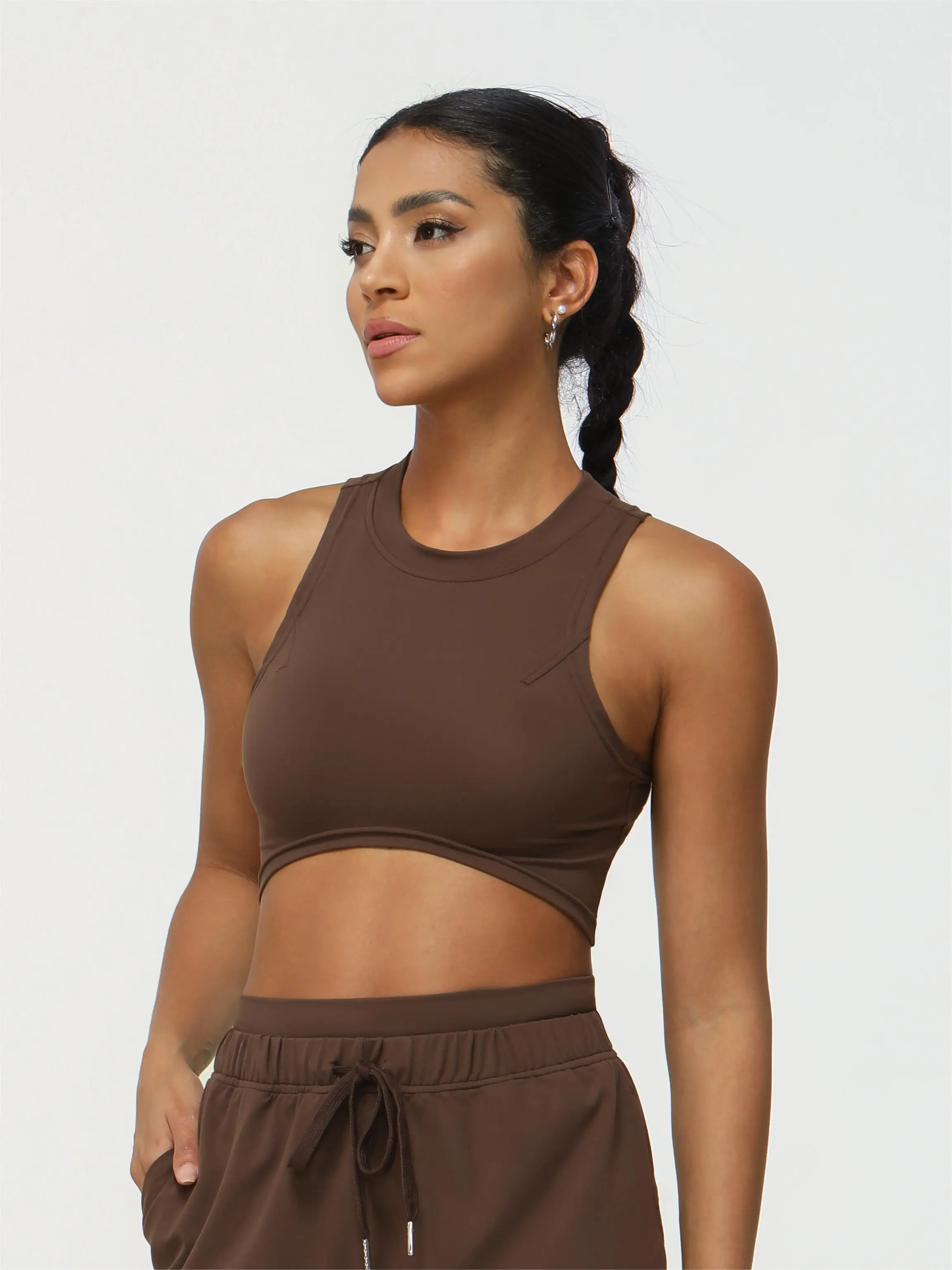 Frauen Yoga Weste atmungsaktives Fitness studio Laufen Training Crop Top Fitness elastischen Sport Workout Tank Top Image