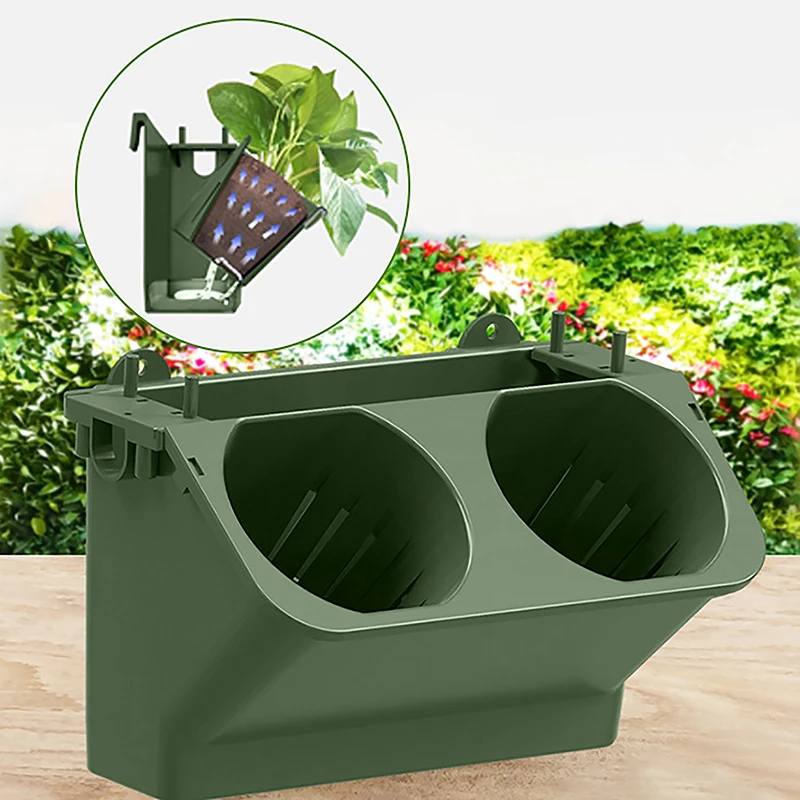 Selbst bewässernde Blumentopf vertikale Garten Pflanzer Tasche Wand Sukkulenten Pflanze Bonsai Topf nach Hause Balkon Dekoration Image