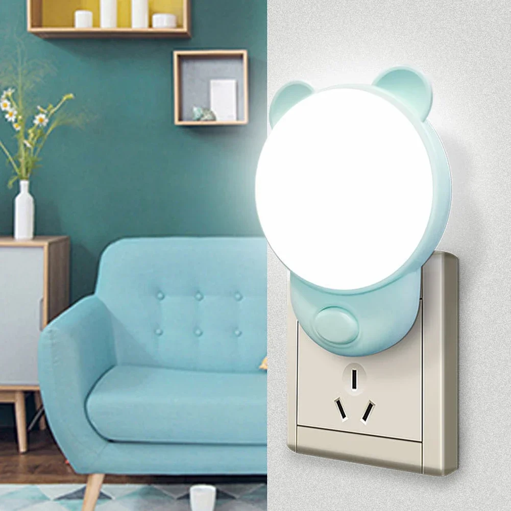 LED Nachtlicht Nachttischlampe Nachtlicht EU US UK Stecker Lampe Geschenk für Zuhause Schlafzimmer Küche Kinder Korridor Niedliche Nachtlampe