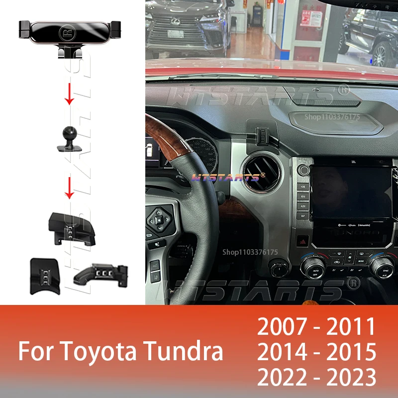 Autotelefon halter Mobile Mount Ständer für Toyota Tundra 2013-2017 verstellbare GPS spezielle Navigations halterung Zubehör Image