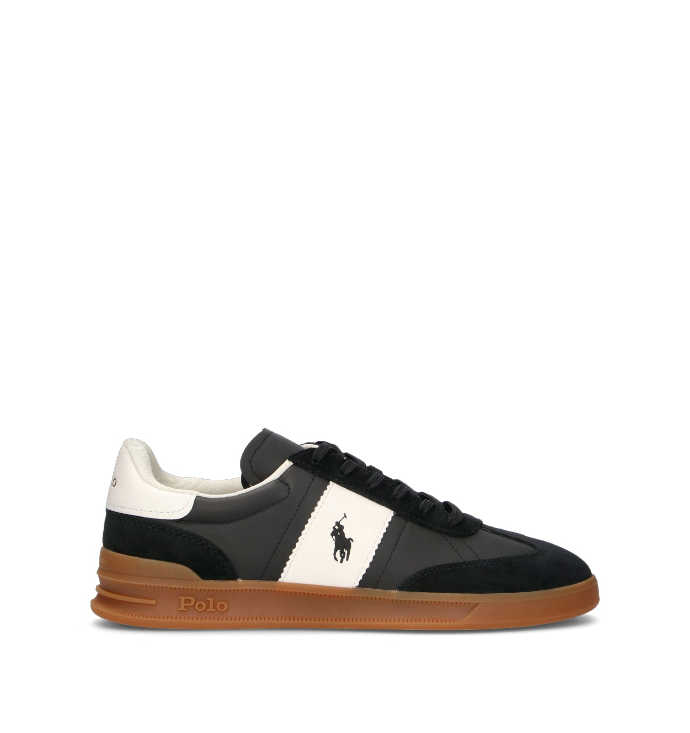 POLO SPORT Sneaker uomo nera in suede