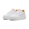 Sneaker PUMA "Carina Street Lacey Sneakers Mädchen", Kinder, Gr. 37.5, weiß lila frost almost apricot lila orange, Obermaterial: Textil, Synthetik; Futter: Textil; Innensohle: Textil; Laufsohle: Gummi, Schuhe