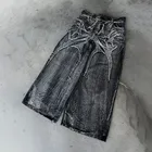 Y2K Baggy Jeans vintage épissage motif de broderie jeans de haute qualité Hip Hop gothique Streetwear hommes femmes décontracté jambes larges jeans