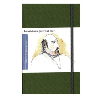 Handbook Journal Co. Hand Book Journal Co. Travelogue Drawing Journals, Landscape, 5 1/2" X 8 1/4", 128 Pages, Cadmium Green, Pack Of 2
