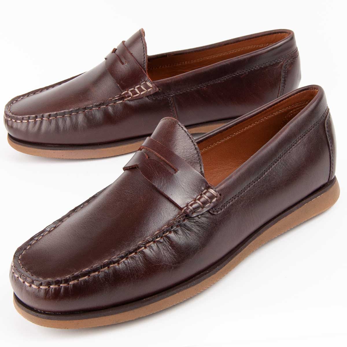 Purapiel Mokassin Mocca7 Braun 42