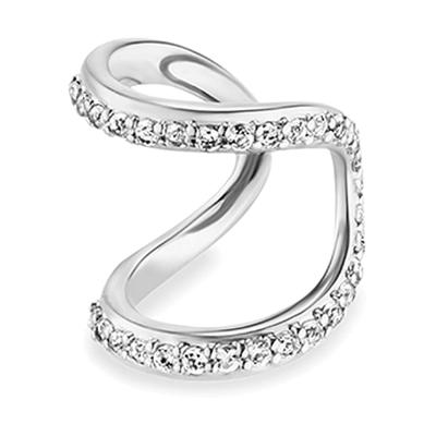 caï Ear Cuff 925/- Sterling Silber Topas weiß 0,124ct. Damen Image