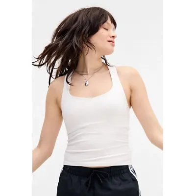 Silence + Noise Cairo Built-In Bralette Tank Top - White XL at Urban Outfitters