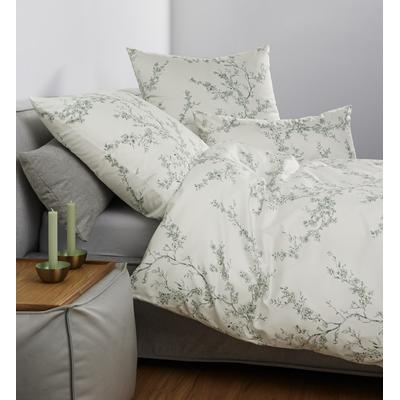 Bettwäsche JANINE "Carmen 5510455104 06 135X200,80x80", salbeigrün zitrone, B/L: 155cm x 220cm, , Interlock-Jersey, B/L: 80cm x 80cm, Interlock-Jersey, Obermaterial: 100% Baumwolle, Bettwäsche, mit Reißverschluss Image