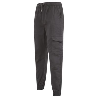 Trousers Lance Stretch Cotton Cuffed Multi-Pocket Cargo Jogger Pants in Asphalt Grey / XL/36 - Tokyo Laundry