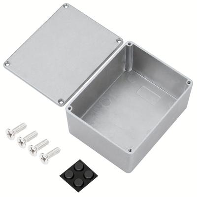 TEMU Daiertek 1590c Diecast Aluminum Guitar Effect Pedal Enclosure - 4.7" X 3.7" X 2.2" Metal Box With Smooth Rubber Feet, Includes 304 Stainless Steel Screws - Diy Electric Guitar Pedals