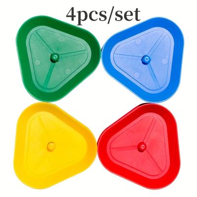 TEMU 4pcs/set Abs Shaped Playing Card Holder For Board Games And