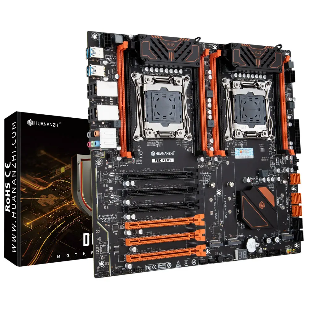 HUANANZHI X99 F8D PLUS LGA 2011-3 XEON X99 Motherboard unterstützt Intel Dual CPU E5 2640 2666 2670 2696 V3 V4 DDR4 RECC NVME NGFF Image