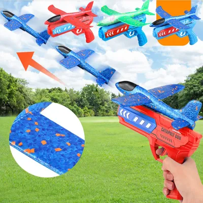 Lanciatore di aeroplani giocattoli per bambini pistole per catapulta giocattolo per tiro aereo sport