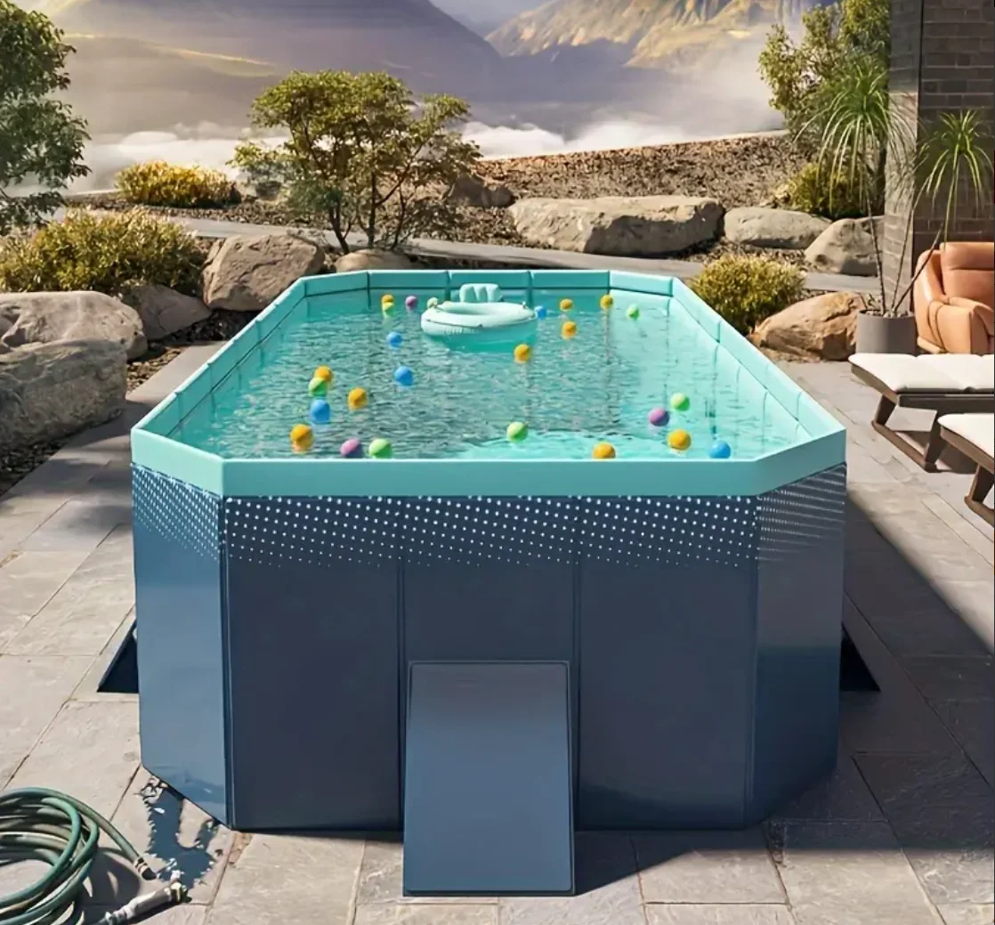 Grande piscine d'extérieur pliable, piscine familiale, piscine d'eau d'été non gonflable pour l'extérieur, jardin