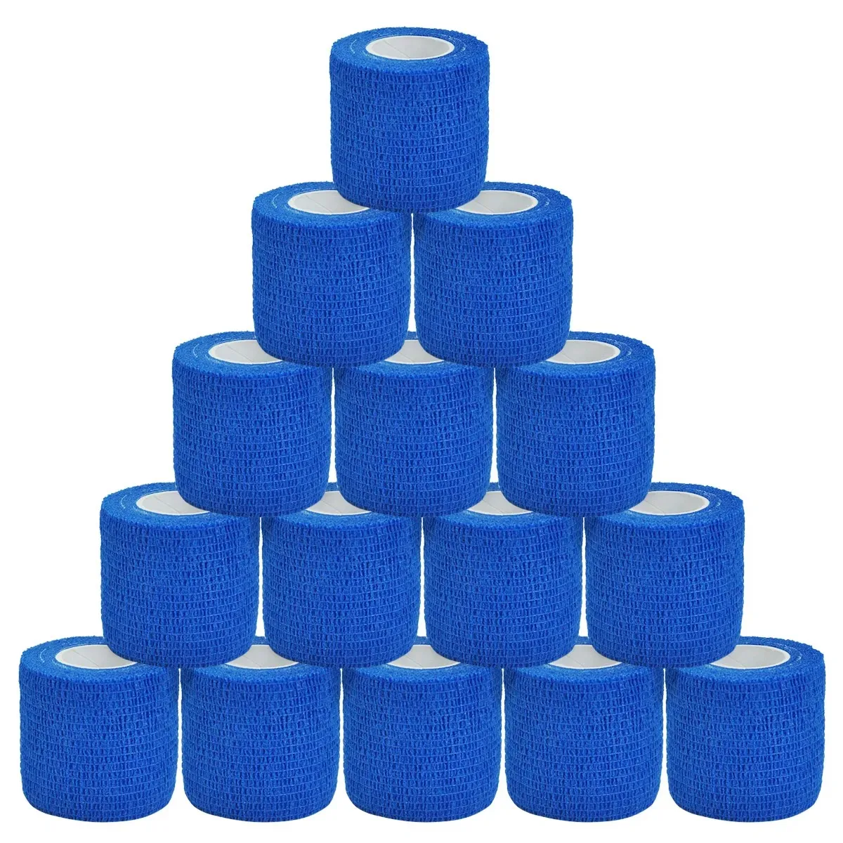 Bandage élastique auto-adhésif de sport bleu de 4.8 mètres, bandage de sport respirant pour poignet et cheville