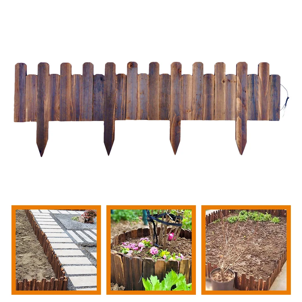 Clôture de jardin Durable treillis de jardin pelouse bordure en bois artificiel Simulation clôture cour clôture escalade extérieur Graden décor